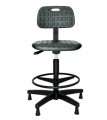 Cadeira para Caixa em Poliuretano Profissional Completa Alta com Apoio para os Pés APERFLEX 2.6/PU - NR.17